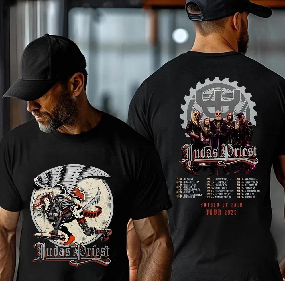 Judas Priest Shield Of Pain Tour 2025 Winged Demon 2sided Shirt Unisex T-Shirt XXXL