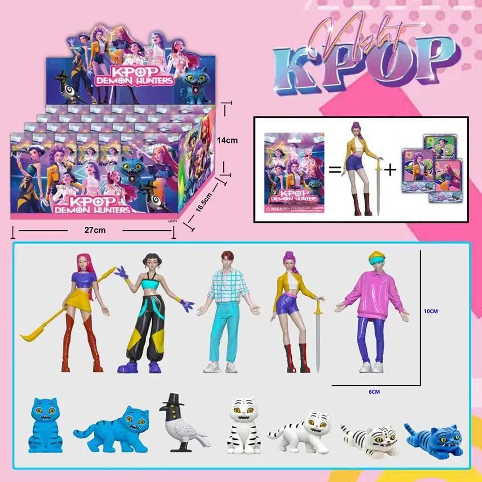 Figure Kpop Demon Hunters Anime Model Toy Cartoon Gaming Peripherals Desk Decoration Collection Figures Model Toy For Kid Gift