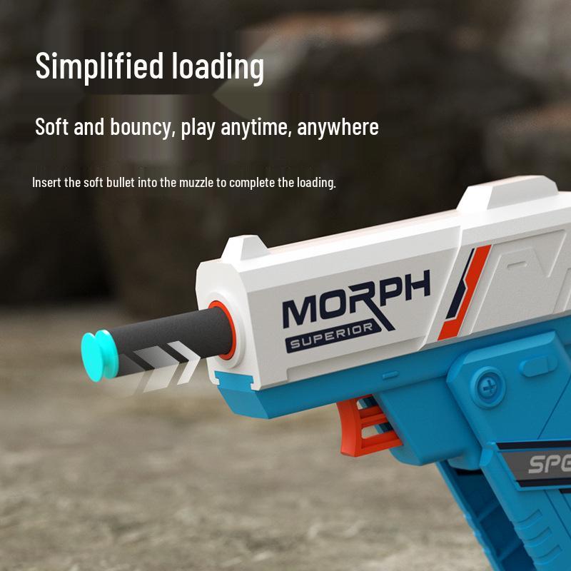 Mini Folding Soft Bullet Toy Gun for Boys - Rotating Range & Decompression Fun