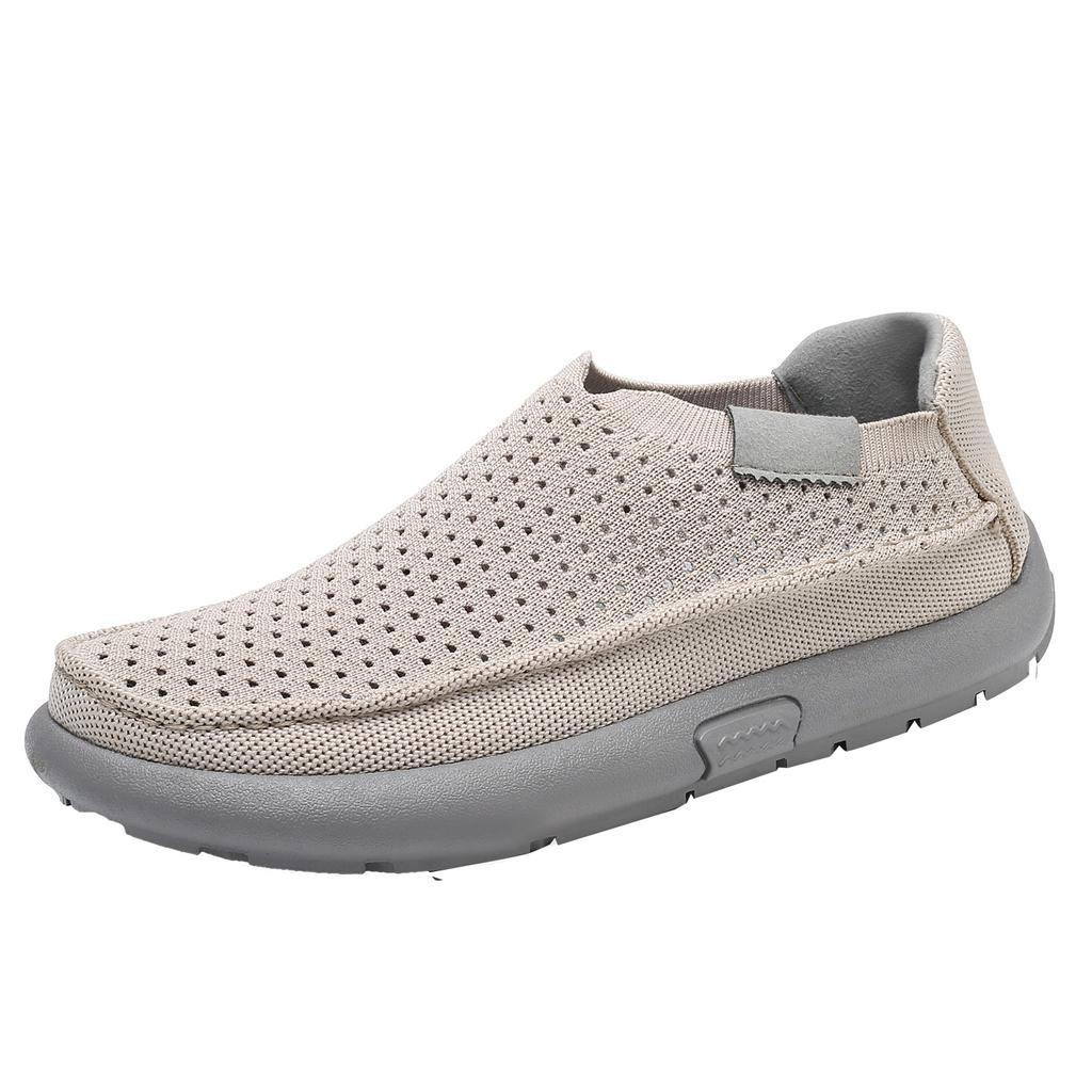 New Lightweight Men's Casual Sports Sneakers - One-piece Lazy Shoes