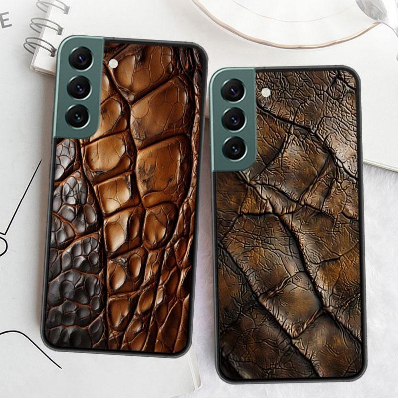 Crocodile Skin Phone Case For Samsung Galaxy S22 S25 Ultra S21 S10 Plus S26 Edge S20 S23 S24 FE Cover Silicone Soft TPU Clea