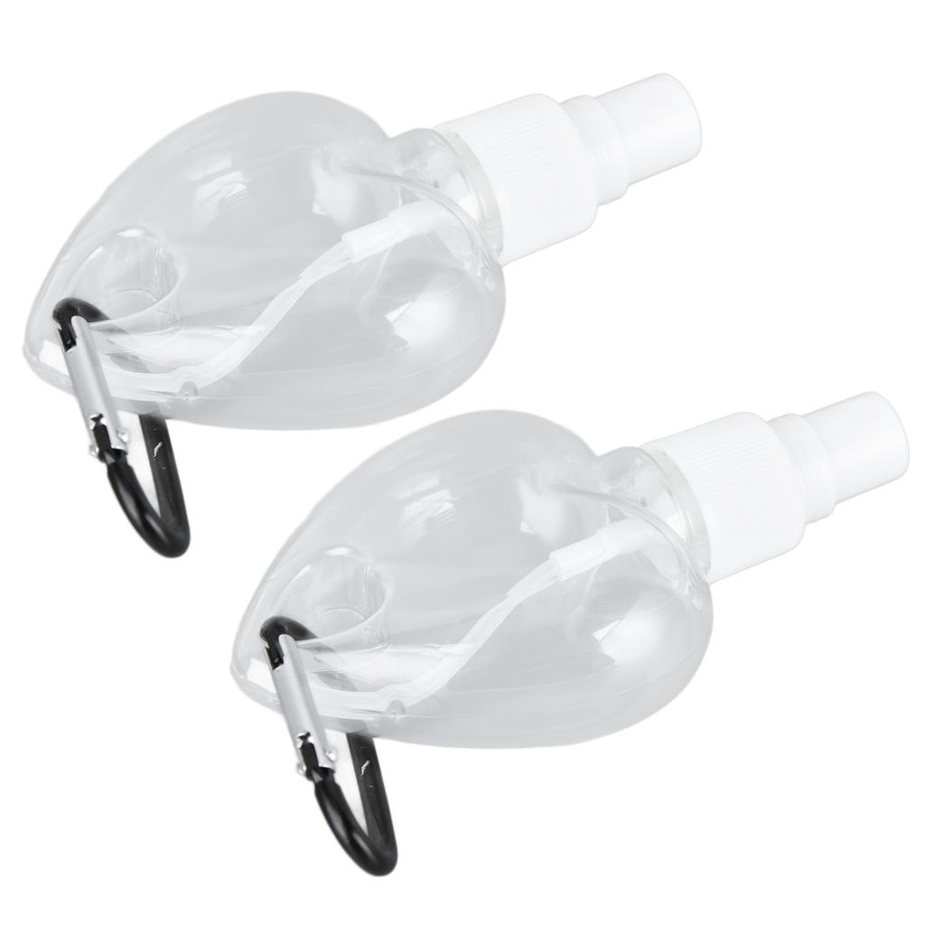 2 Pcs 50ml Reise Schlüsselanhänger Flaschen Tragbare Kunststoff Klar Auslaufsicher Nachfüllbar Leere Squeeze