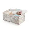 Floral Diaper Caddy Organizer with Handles & Removable Dividers Portable Baby Gift Basket for Diapers Wipes Baby Essential