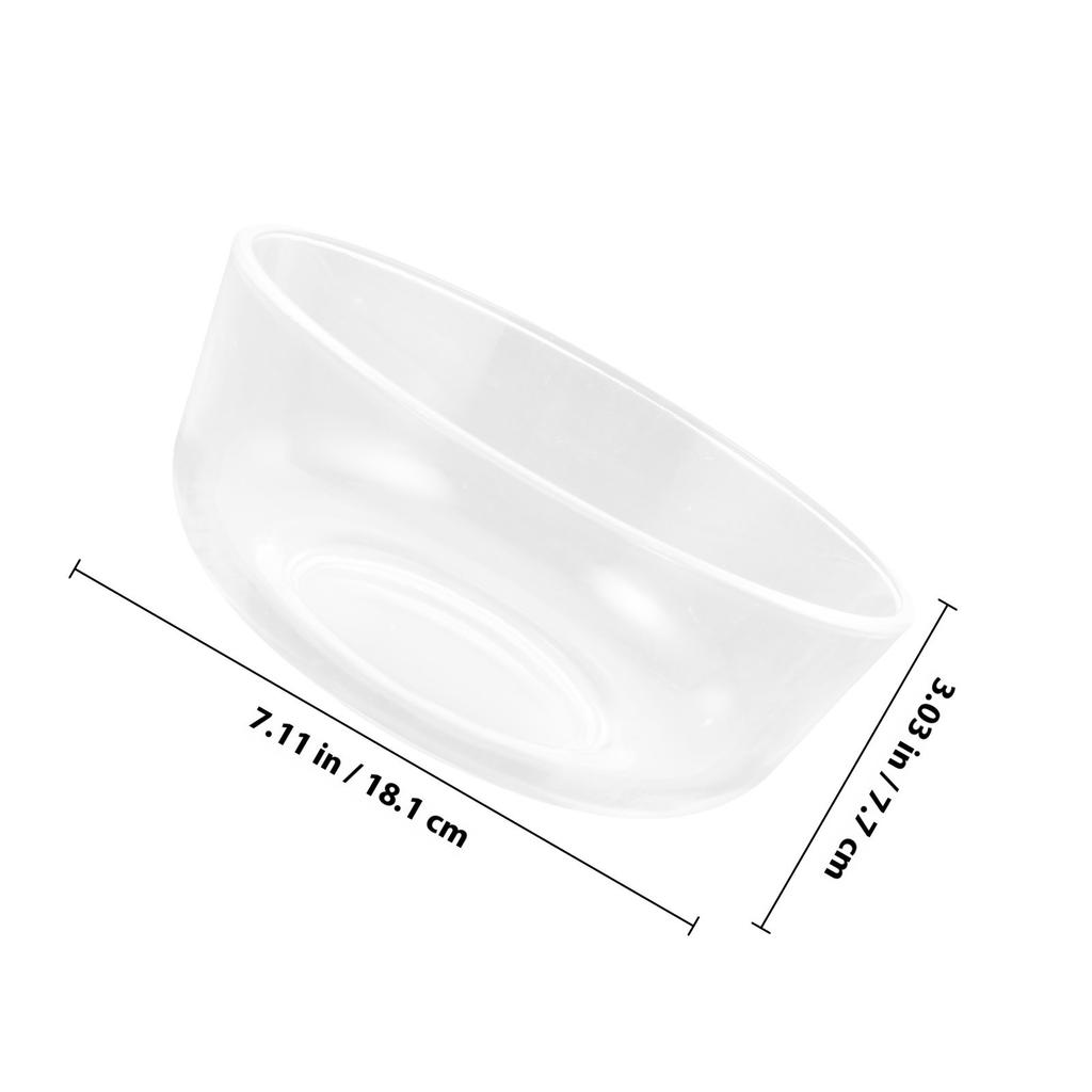 1Pcs Transparent Glass Salad Bowl 6 Inch Heat Resistant Fruit Dessert Serving Bowl for Parties Wedding Reception