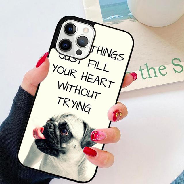 Coole Verrückte Mops Hund Handyhülle Cover Für iPhone 17 Air 16 15 14 Plus apple 16 11 12 13 Pro Ma coque