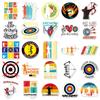 50pcs Archery Sports Cartoon Graffiti Stickers for Phone, Skateboard, Luggage, and Competition Decoration