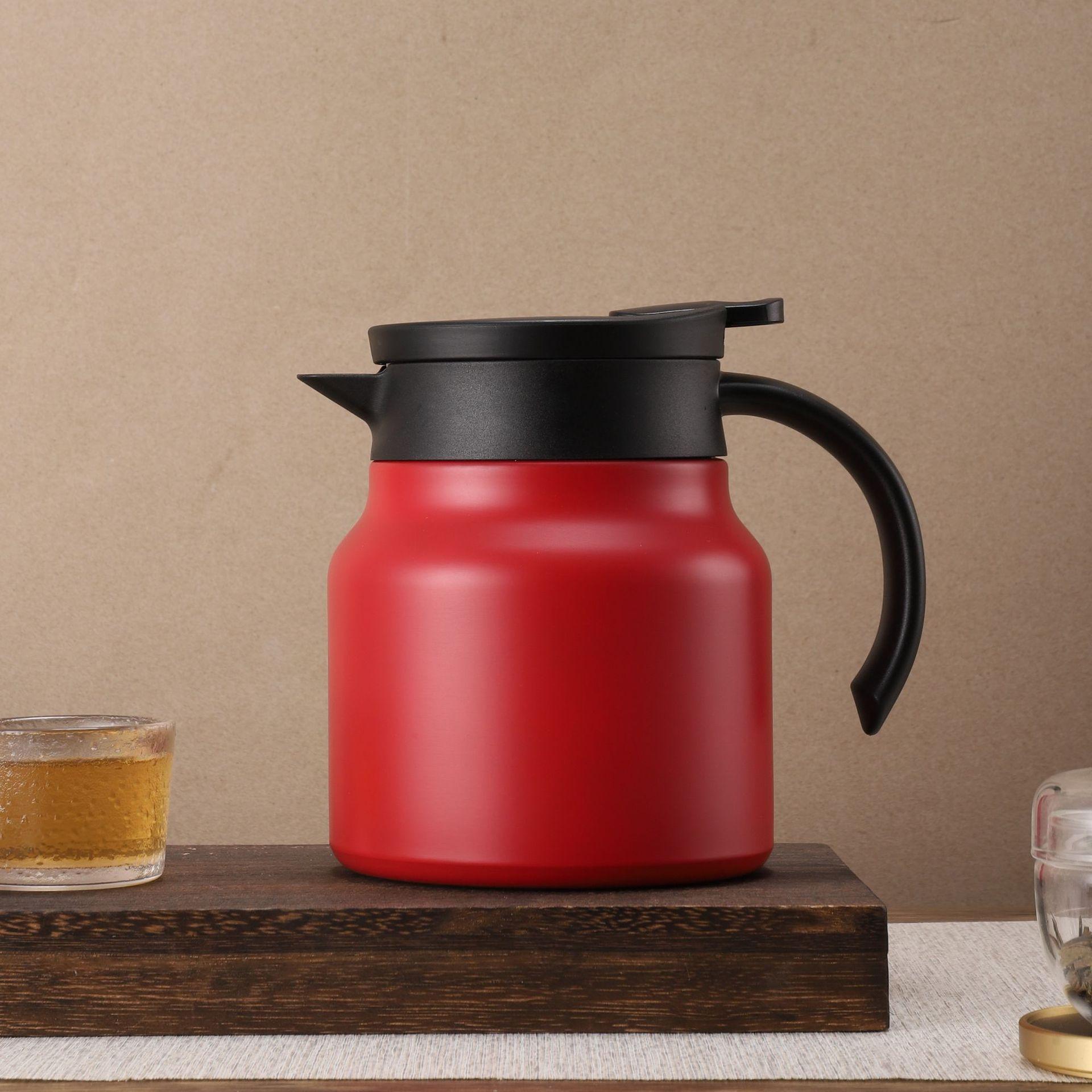 

Нержавеющая сталь кружка для сохранения тепла кофейник старая белая горшок для чая кружка для сохранения тепла чайник заварочный чайник керамический чайник набор 800ML красный