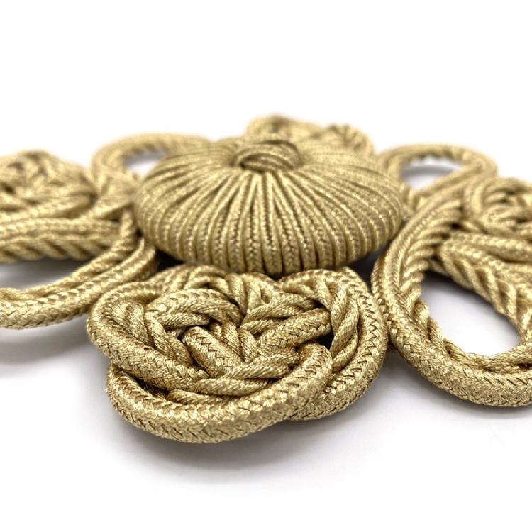 Elegant Handcraft Chinese Knot Buttons for Traditional Cheongsam Accessories Golden Buttons Fastener