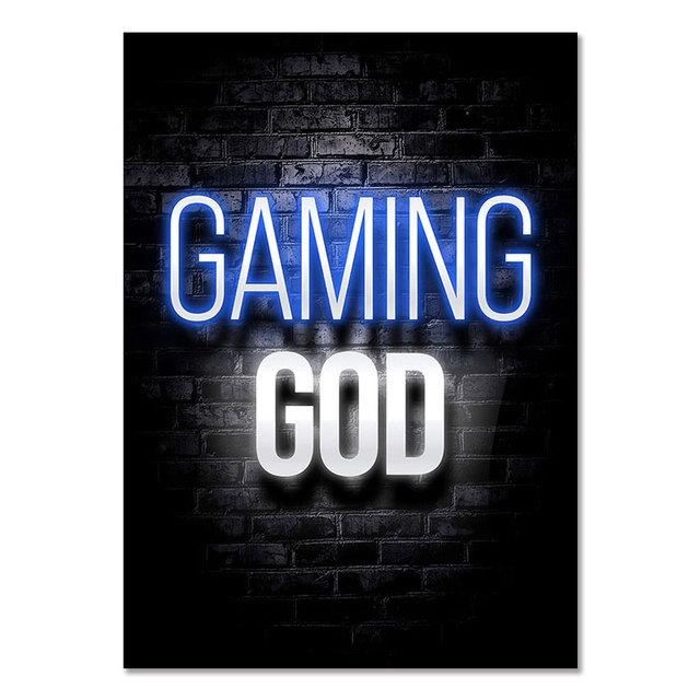 Gaming Room Decoration Poster Wall Art Video Game Canvas Painting Playroom Decor Picture for Gamer Boy Bedroom Prints Decor