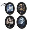 Retro Halloween Party Supplies Celebrity Landscape Oval Wall Sign, Vintage Gothic Print Hanging Plaque, Unique Gifts Wooden Frame Art Decor