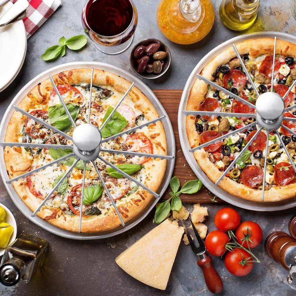 Cortador de Pizza de Liga de Alumínio de 6/8/10/12 Fatias Engrenagem Afiada Divisor de Pizza Torta Bolo para Cozinha Restaurante Panificação Ferramentas Profissionais