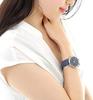 Anticlockwise Reverse Watch, Japanese Quartz Movement, Blue Genuine Leather Band (Blue)
