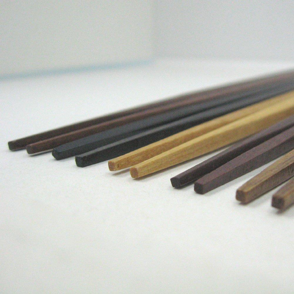 Nagao Natürliches Holz Sechseckiges Set von 5 Essstäbchen, 22,5 cm,