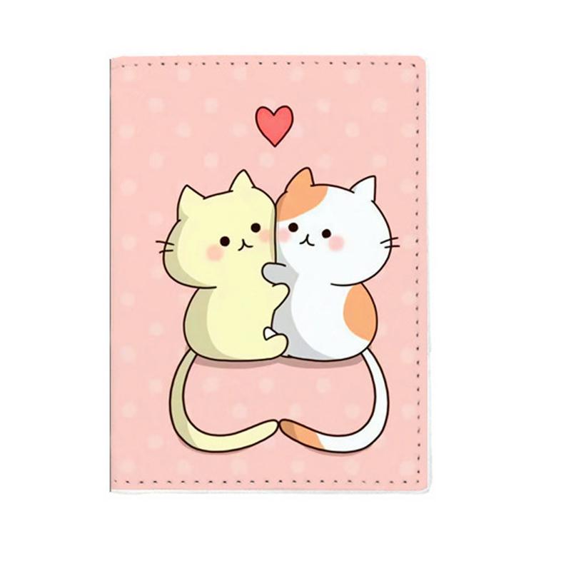Travel Accessories Leather Passport Cover Anime Cartoon Cute Passport Case Women ID Bank Card Address Holder Girls Ticket Wallet