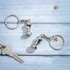 Coffee Temper Keychain 2-piece Set (silver) Car Keychain