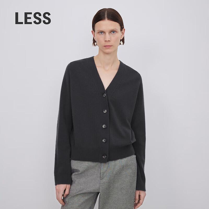 

LESS Women s V-Neck Cashmere Sweater L