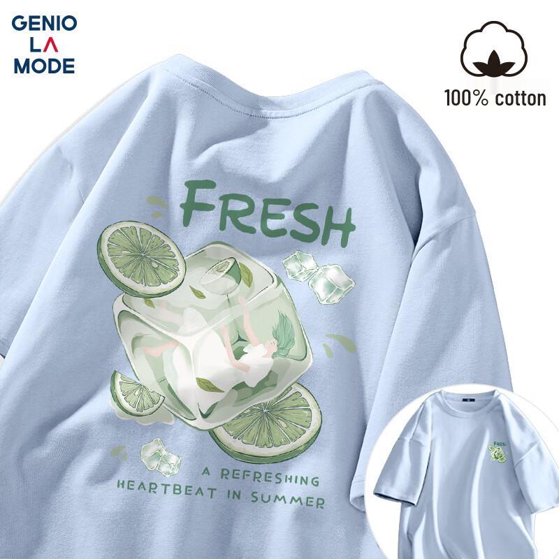 GENIOLAMODE Ao Ruipeng Empfohlenes Herren Baumwoll Freizeit Kurzarm T-Shirt