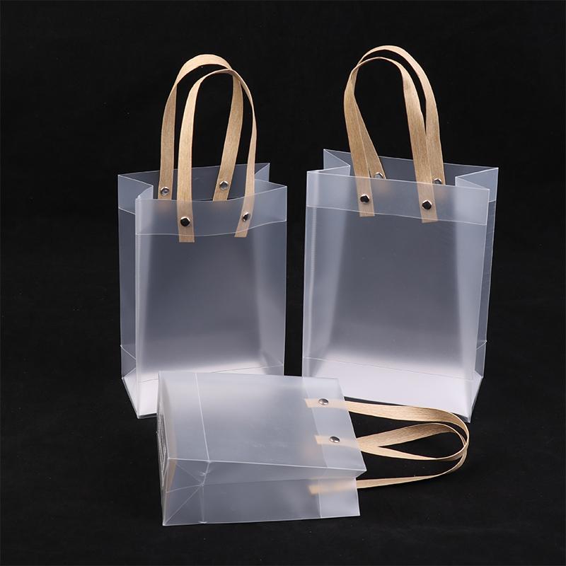 5Pcs Frosted Translucent Pvc Loot Bag Gift Bagbbags For Gifts Packing Bag Pvc Hand Bag Party Decor Souvenir Tote Bags
