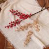 Red Fruit Golden Berry Chinese New Year Spring Festival Home Decoration Simulation Flower Golden Eucalyptus Leaf Small Fan Leaf