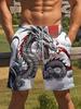 Pantaloncini da Spiaggia Stampa Drago 3D Uomo Taglie Forti Pantaloncini da Bagno Casual Nuovi Arrivi Asciugatura Rapida Ice Board Short Uomo Streetwear