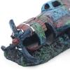Fighter Fish Tank Decoration Resin Crafts Wreckage Hide Cave For Fish Shrimp Aquarium Landscaping Ornaments