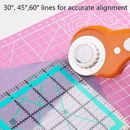 Yousheng 4Pcs Acrylic Quilting Ruler 4.5/6/9.5/12.5-Inch Square Fabric Cutting Patchwork Ruler with Clear Mark DIY Sewing Craft Projects Template