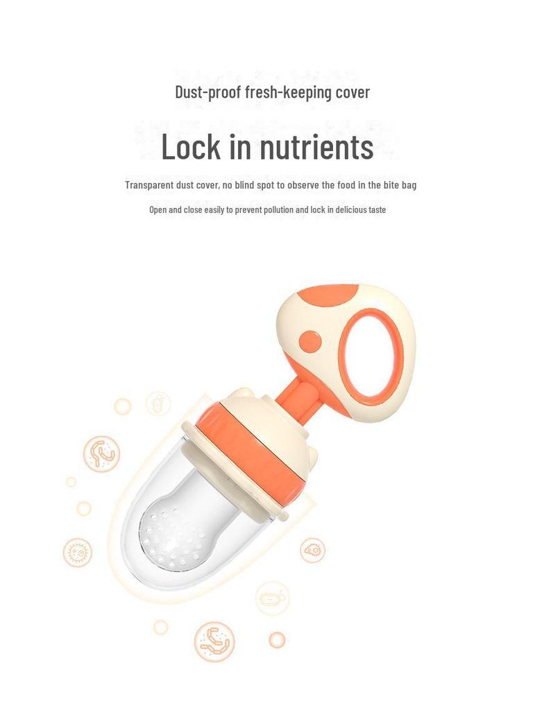 Baby Fruit & Veggie Teething Tool: Juicer & Chew Bag