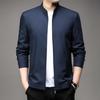 Spring Youth Jacket Men's Jacket Business Casual Jacket New Men's Solid Color Crew Neck Top