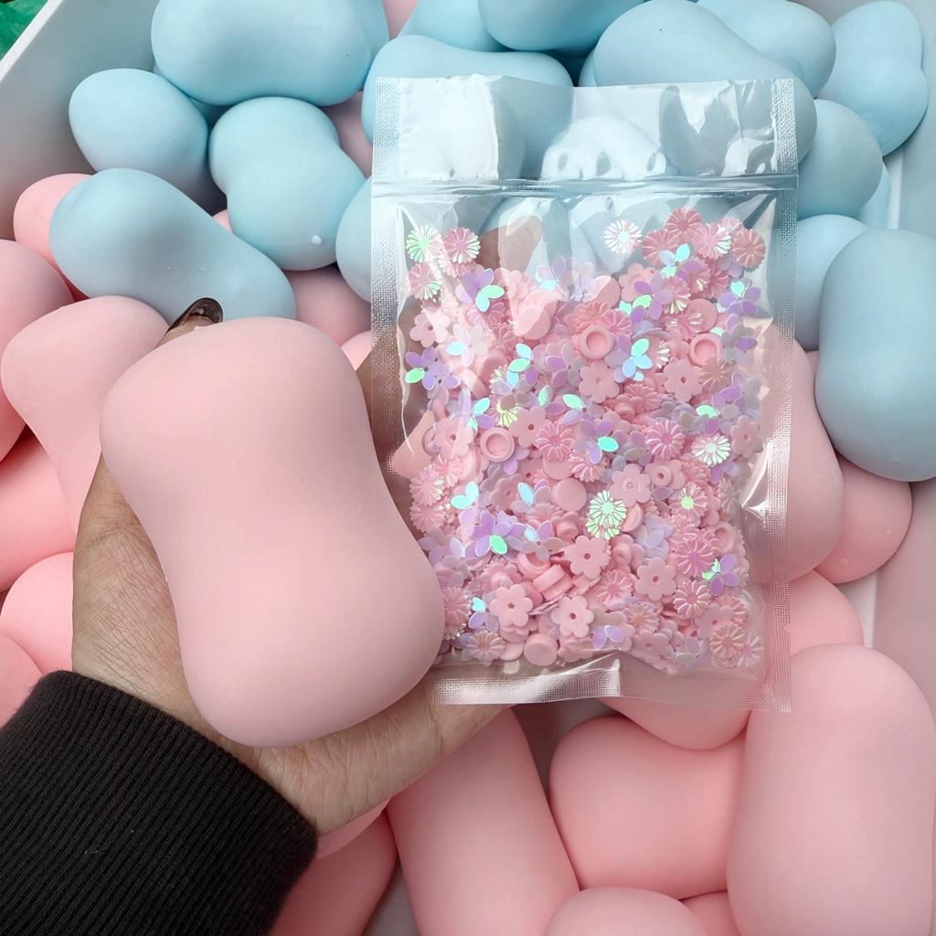 Handmade Simulated Soap Crispy Stress Ball - Fidget Squeeze Ball Round Block Filled ASMR Adult Anxiety Relief Toy