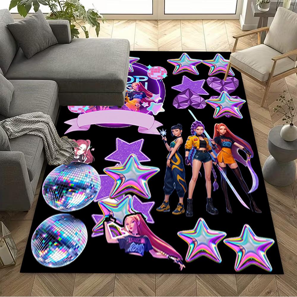 Future Fashion Icons Floor Rug Office Rug Design for Dining Room Playrooms Dormitory Kitchen Anti-slip Rug Decorate Offices