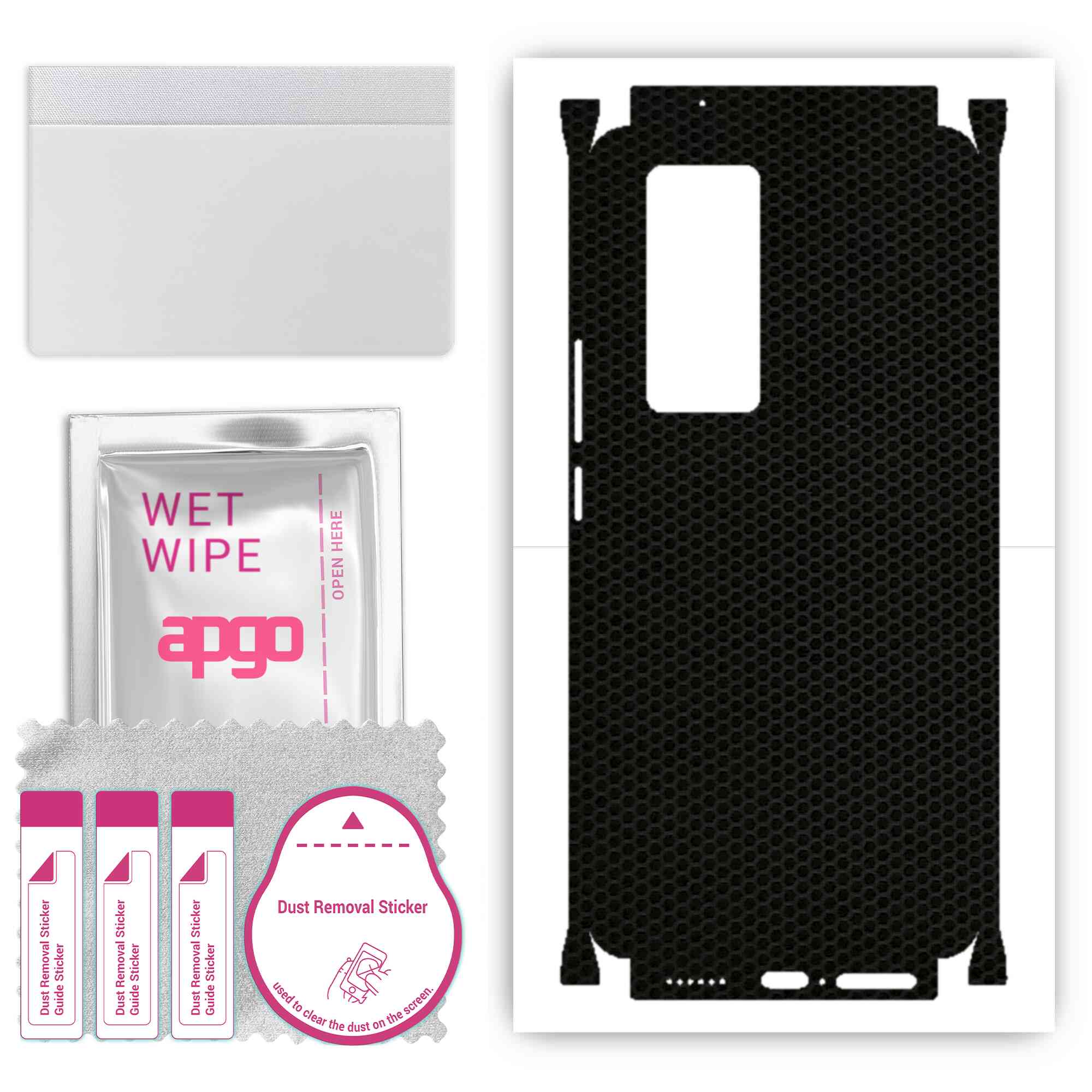

apgo Protective Skin Sticker for the back+sides compatible with vivo X50 Pro, Full Wrap Film, Foil, Vinyl - Pattern Matrix