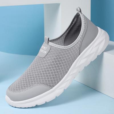 Men's Sneakers Classic Casual Shoes Breathable Mesh Running Sneakers Without Laces Lightweight Men's Shoes  De Deporte