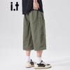 CHOCOOLATEit Men's Japanese Style Workwear Cotton Capri Shorts