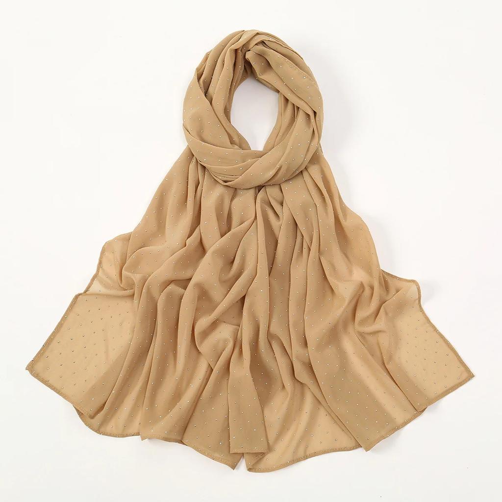 Summer Floral Chiffon Scarf - Star Print Shawl UV Protection Solid Color Bohemian Head Wrap for Women