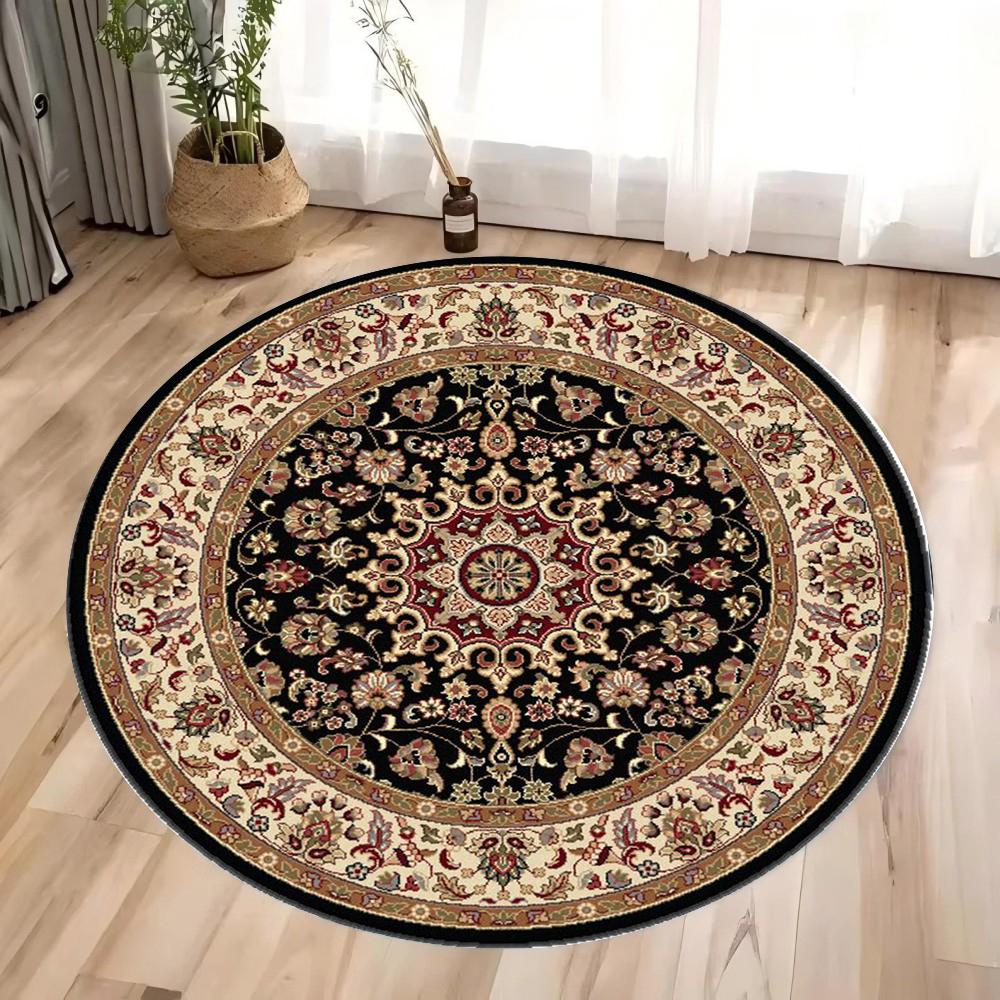 Bohemia Circle Rug Retro Luxury Living Room Carpet Home Decoration Large Area Round Rug Comfortable Fluffy Pastoral Print