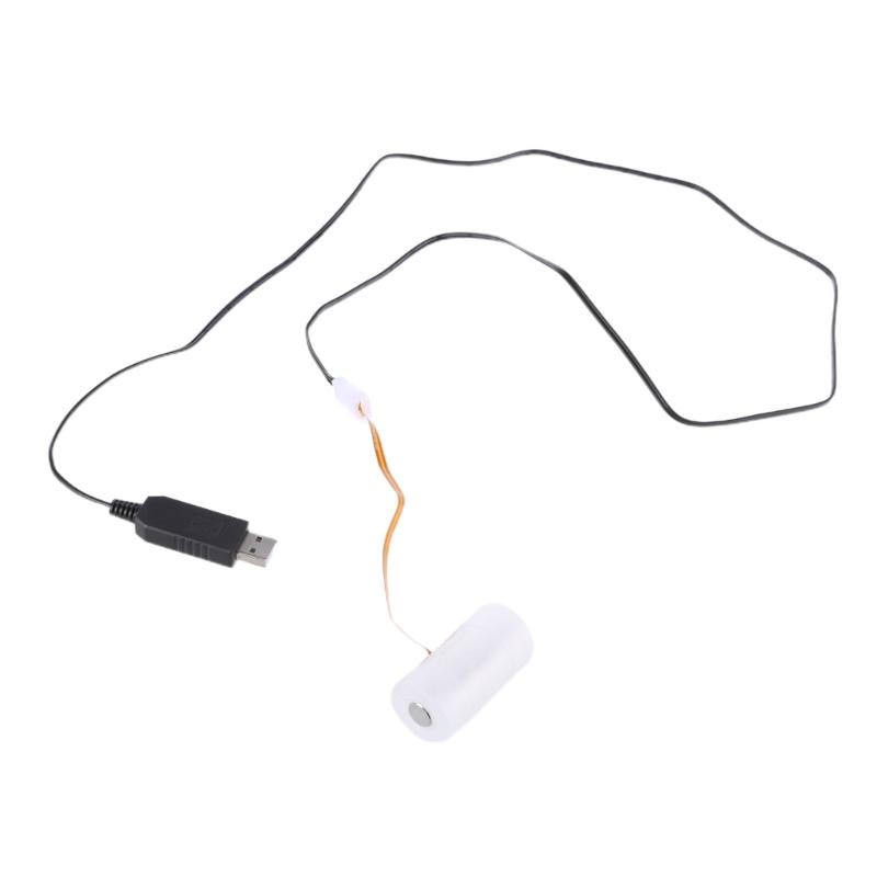 1m/2m Long C Cell Battery Replacement Adapter Cord USB Powered 1.5V Dummy Battery Cable Line for Electronic Devices