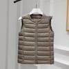 Plus-Size Women's Lightweight White Duck Down Vest for Middle-Aged and Elderly
