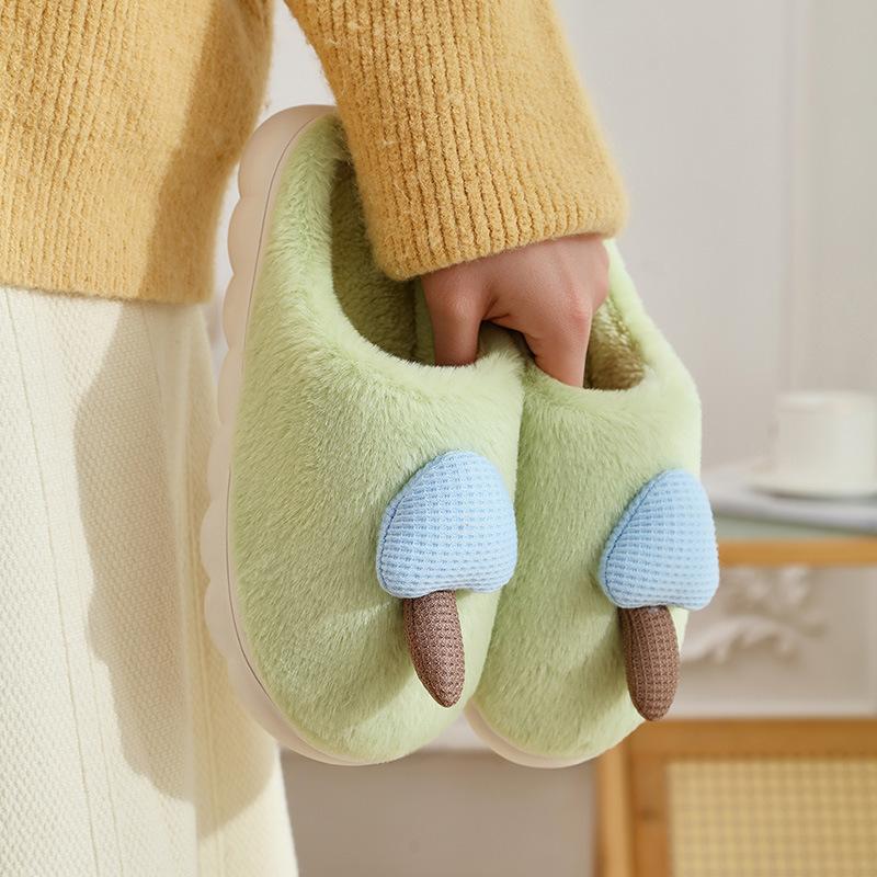 Autumn and winter cotton slippers home warm indoor plush cotton mop household winter slippers women