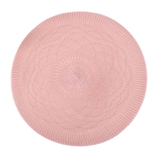 Woven Round Placemat Heat-Resistant Non-Slip Table Mat Elegant Dinner Plate Mat for Home Restaurant Party Dining