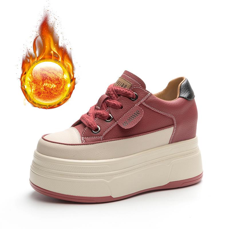 Autumn women's shoes new small thicksoled wedge heel muffin heel women's shoes inner height increase and casual shoes women's tide