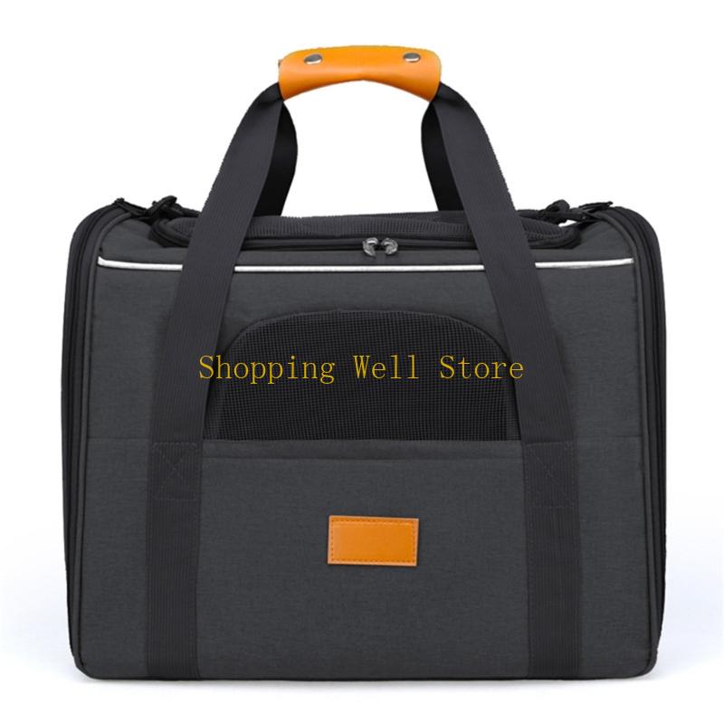 KX4B Ventilated Foldable Pet Carriers Oxford Fabric Travel Carriers Bag Daily Transport
