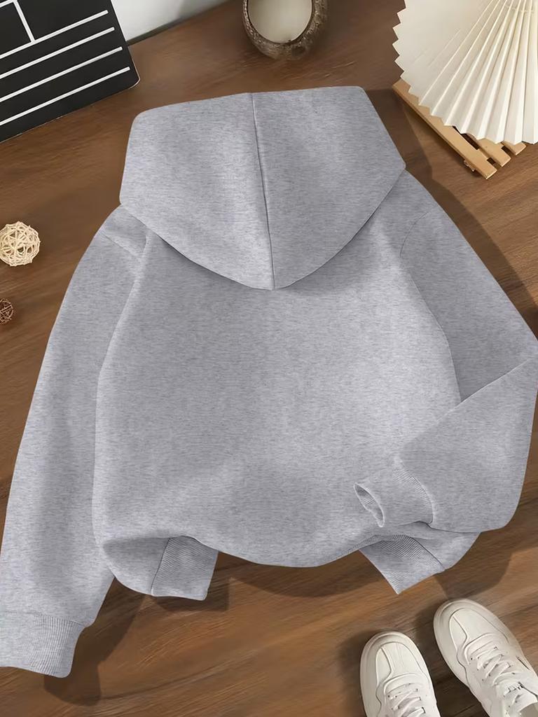 Autumn/Winter Boys' and Girls' Sports Hoodies, Spring/Autumn Style,Korean Style, Cool Cartoon Letter Print, Simple and Versatile