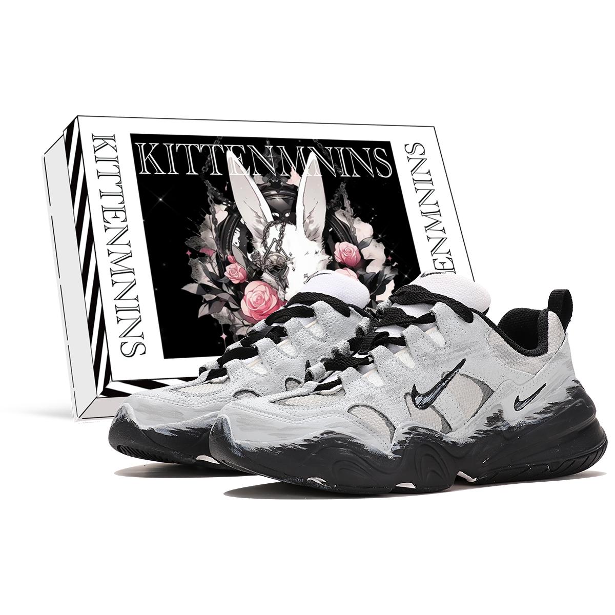 

Nike Tech Hera Abrasion Resistant Low top Casual Shoes Women s Gray DR9761-101(Team804-SBOX) 35.5
