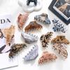 Hair Clip Fresh Acetate Hair Claw Solid Color Tortoiseshell Hair Claw Printing Shark Clip  Girls