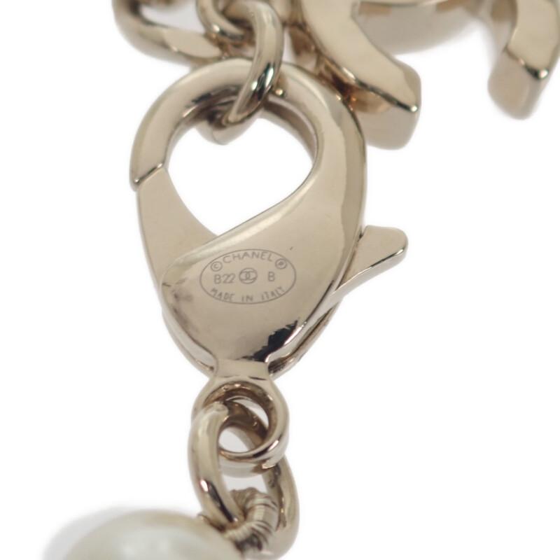 CHANEL  Necklace gold metal/leather Women