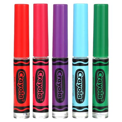Crayola, flytende leppegloss, assortert pakke, 5 pakker, 0,45 fl oz (14,0 ml)