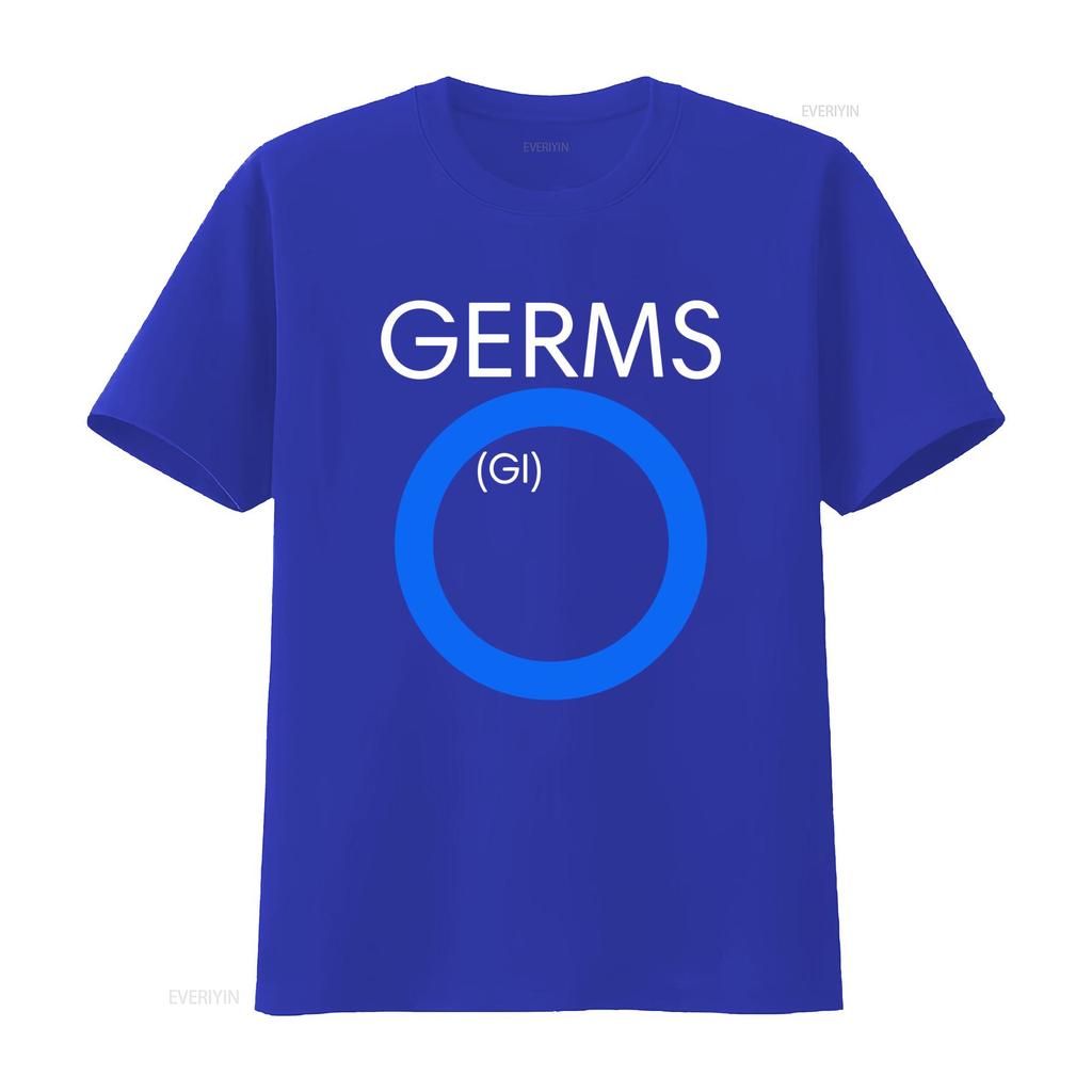 Retro Punk Rock Germs Gi Logo Print Streetwear Casual T Shirt Vintage Washed Streetwear Top For Everyday Wear Versatile Soft