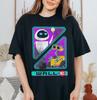 Wall E And Eve Planting Tree Triangles Flying TShirt Unisex 3
