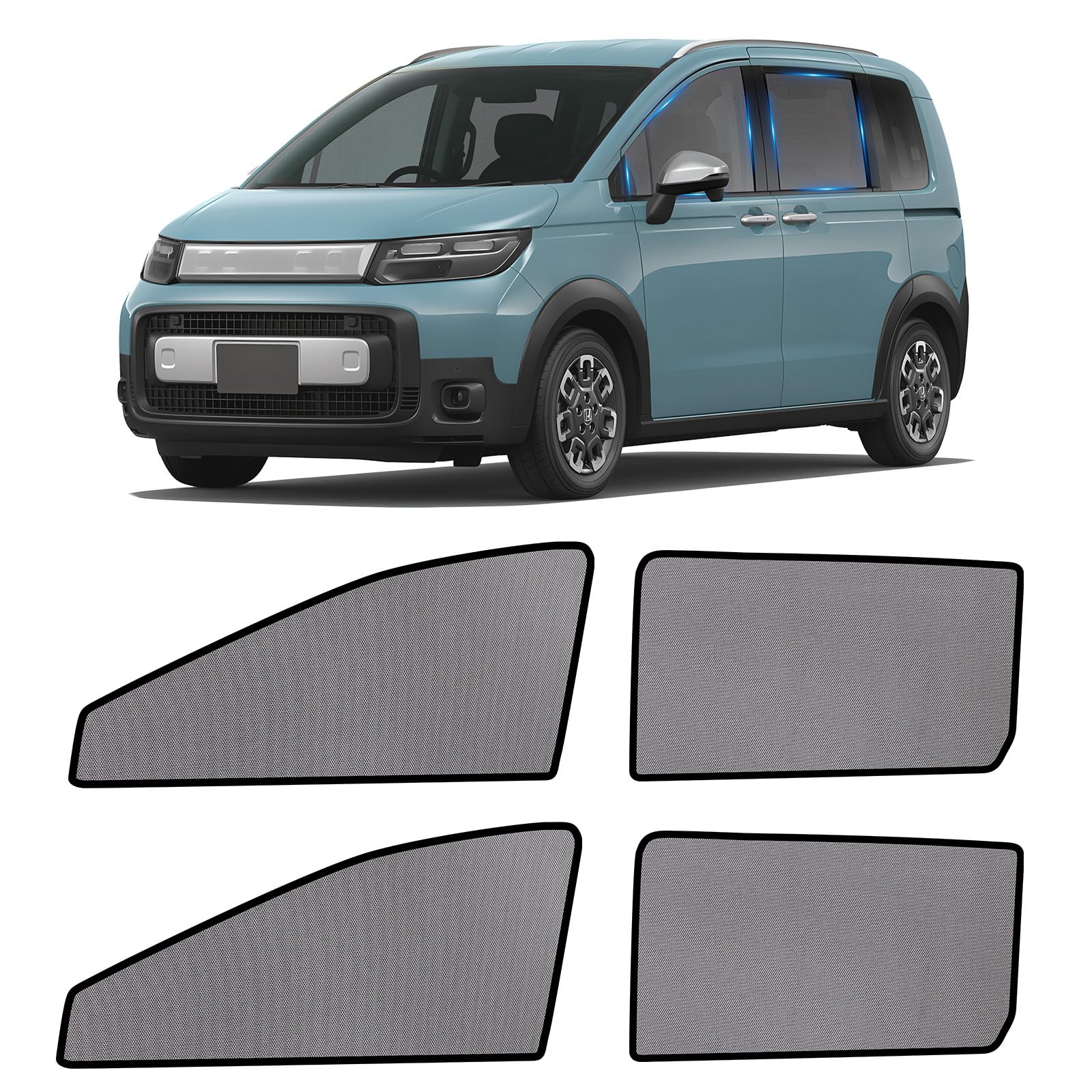 

ZATOOTO Сетчатые шторки на боковые окна с магнитами Защита от насекомых Совместимы с Honda Freed GT Солнцезащита Конфиденциальность Свет Защита от УФ-лучей Защита от насекомых Легкое хранение Сумка для хранения в комплекте WS03-FREED чёрный