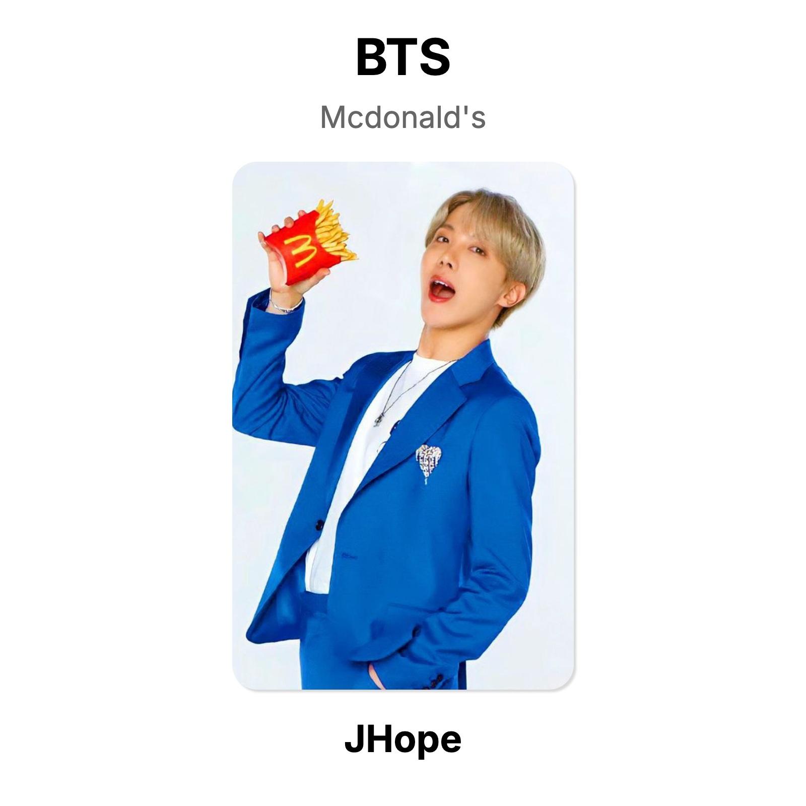 BTS Mcdonald s Official Photocard J-Hope